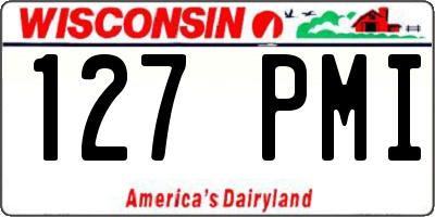 WI license plate 127PMI