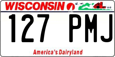 WI license plate 127PMJ
