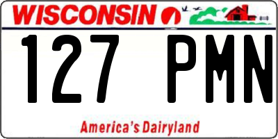 WI license plate 127PMN