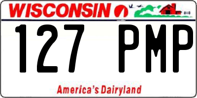 WI license plate 127PMP