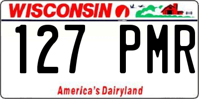 WI license plate 127PMR