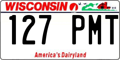 WI license plate 127PMT