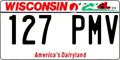 WI license plate 127PMV