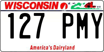 WI license plate 127PMY