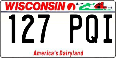 WI license plate 127PQI