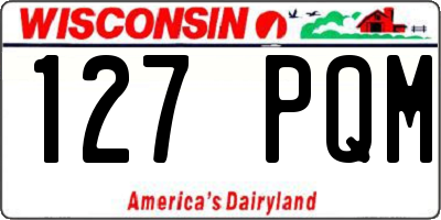 WI license plate 127PQM