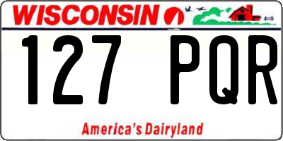 WI license plate 127PQR