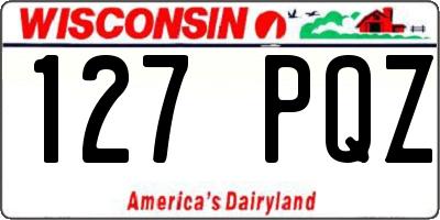 WI license plate 127PQZ