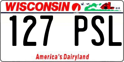 WI license plate 127PSL