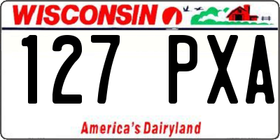 WI license plate 127PXA