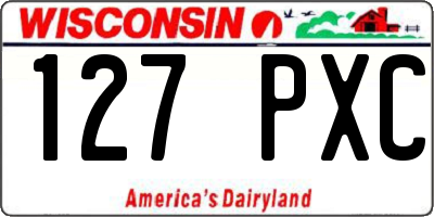 WI license plate 127PXC