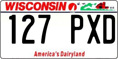 WI license plate 127PXD