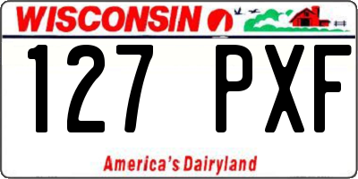 WI license plate 127PXF
