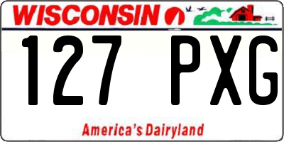 WI license plate 127PXG