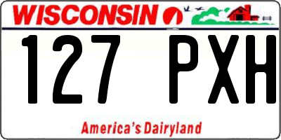 WI license plate 127PXH