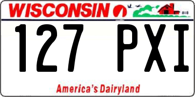 WI license plate 127PXI