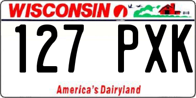 WI license plate 127PXK