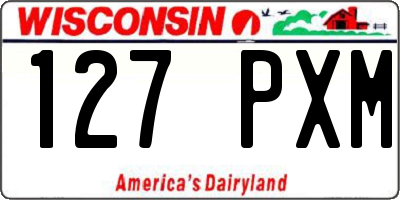 WI license plate 127PXM
