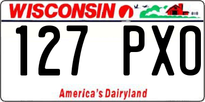 WI license plate 127PXO