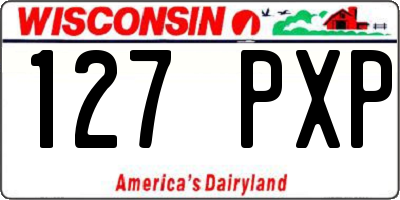WI license plate 127PXP