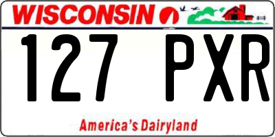 WI license plate 127PXR