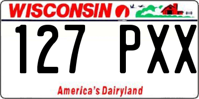 WI license plate 127PXX