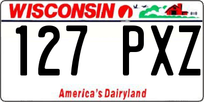 WI license plate 127PXZ