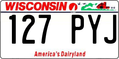 WI license plate 127PYJ