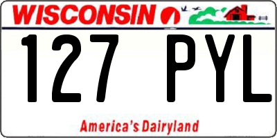 WI license plate 127PYL
