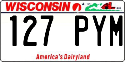 WI license plate 127PYM