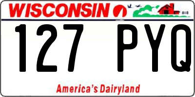 WI license plate 127PYQ