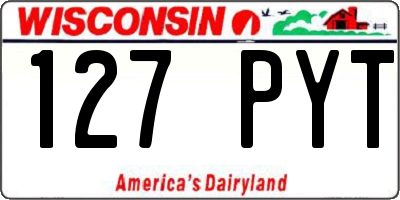 WI license plate 127PYT