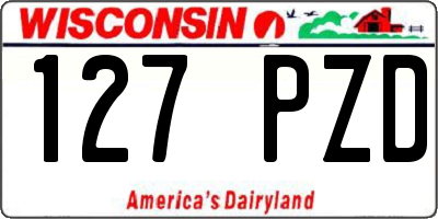WI license plate 127PZD