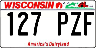 WI license plate 127PZF