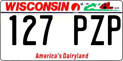 WI license plate 127PZP