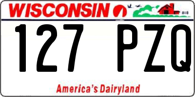WI license plate 127PZQ