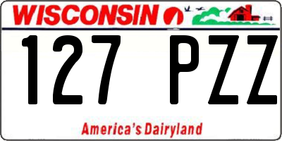 WI license plate 127PZZ