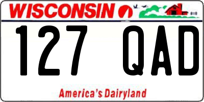 WI license plate 127QAD