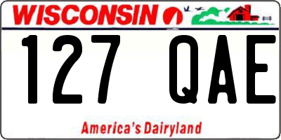 WI license plate 127QAE
