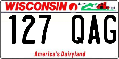 WI license plate 127QAG
