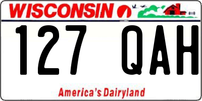 WI license plate 127QAH