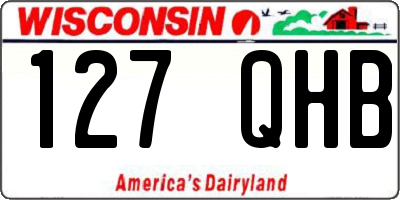 WI license plate 127QHB