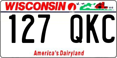 WI license plate 127QKC