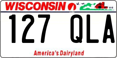 WI license plate 127QLA