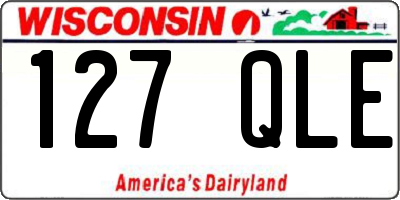 WI license plate 127QLE
