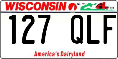 WI license plate 127QLF
