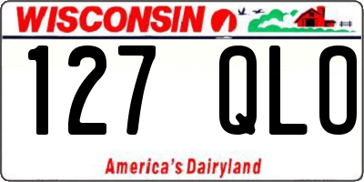 WI license plate 127QLO