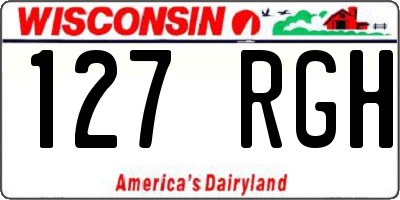 WI license plate 127RGH