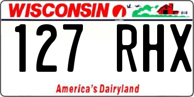 WI license plate 127RHX