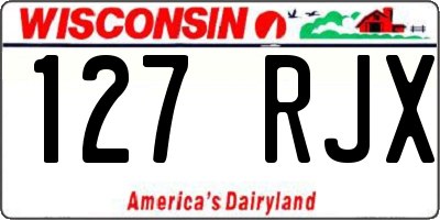 WI license plate 127RJX